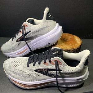 Brooks Womens Ghost 17 Gray Black Running Walking Sneakers Shoe Size 8.5